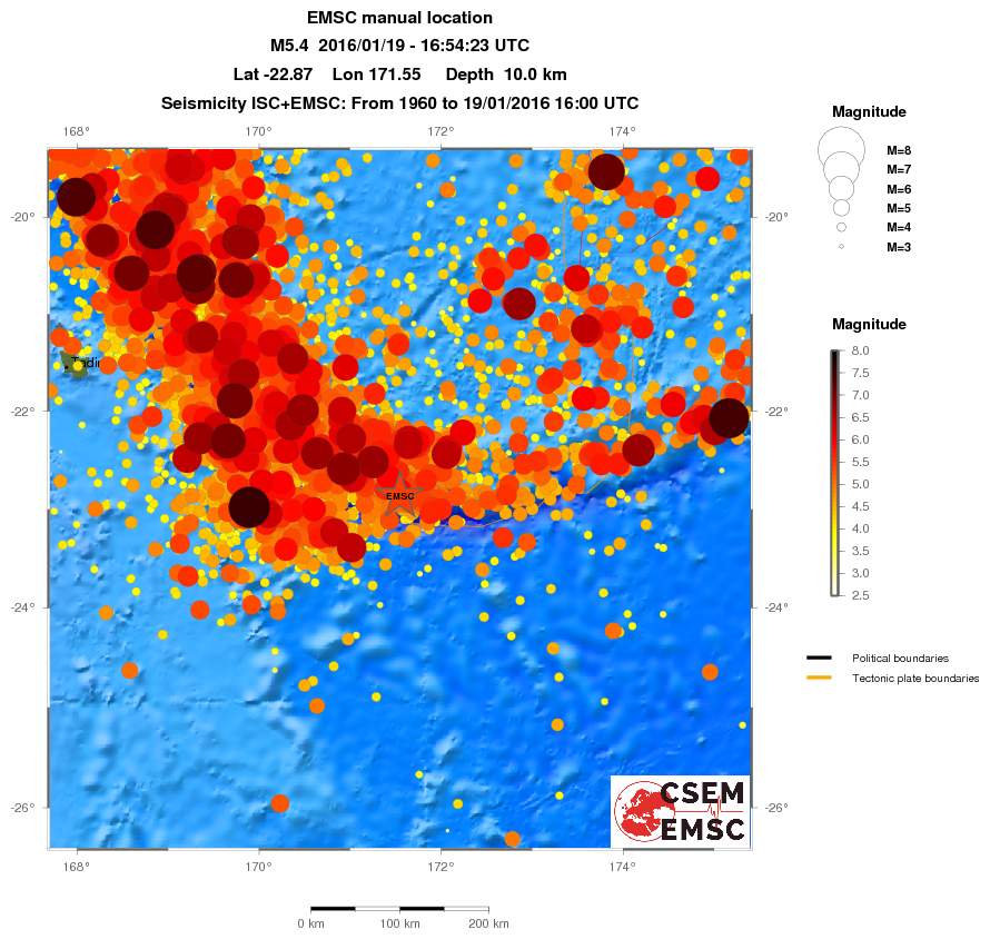 regional magnitude historical seismicity