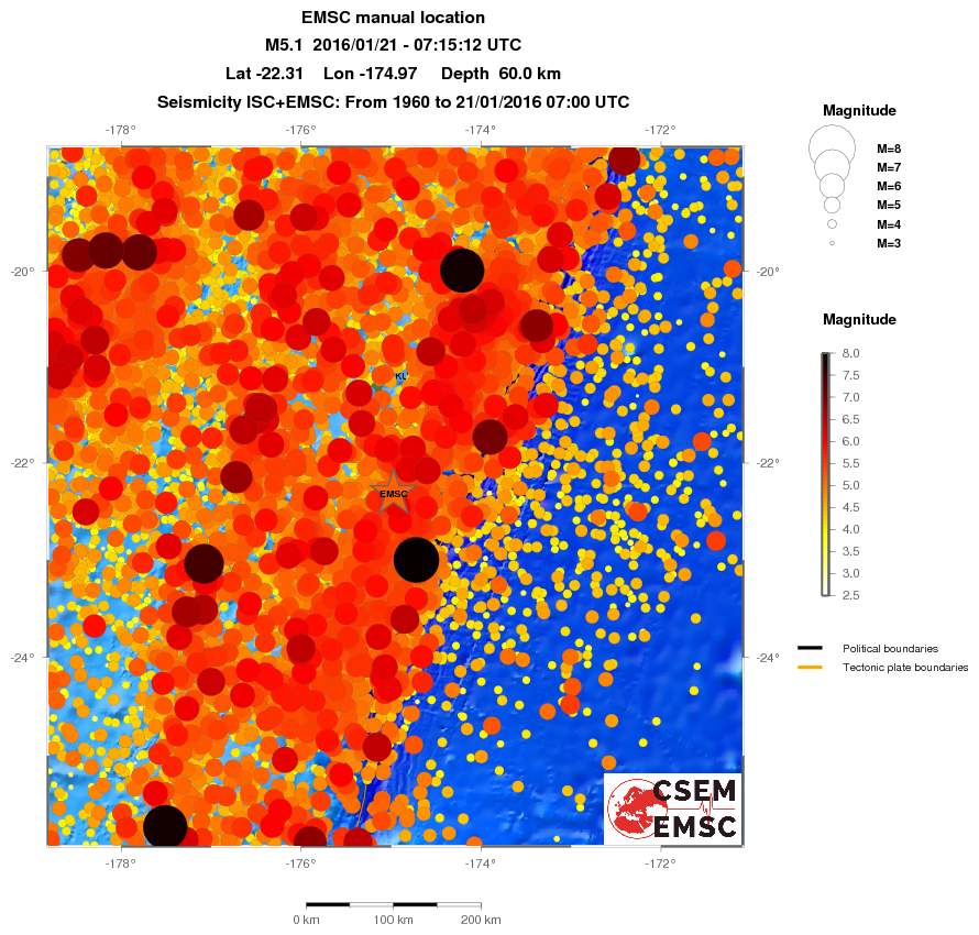 regional magnitude historical seismicity