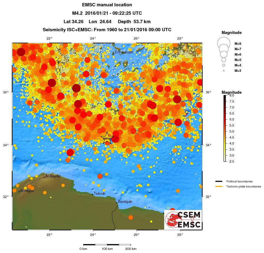 regional magnitude historical seismicity