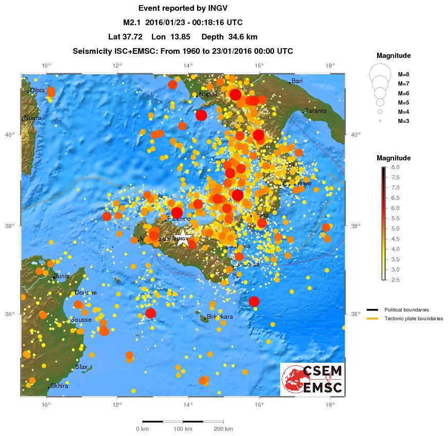 regional magnitude historical seismicity