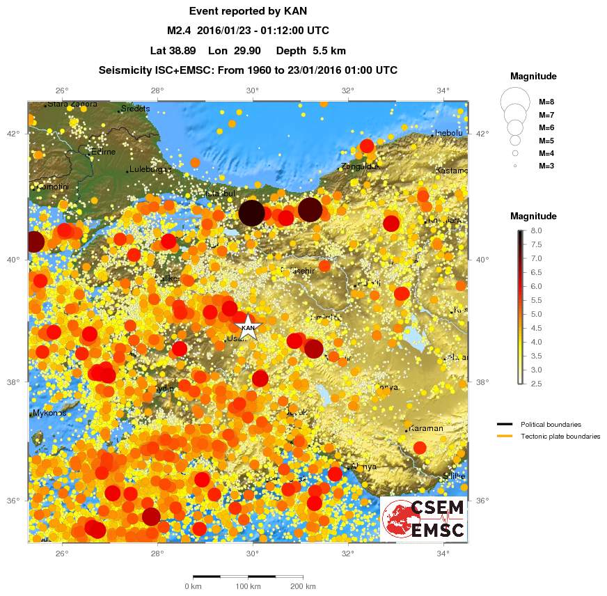 regional magnitude historical seismicity