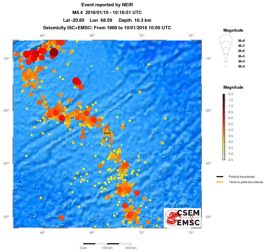 regional magnitude historical seismicity