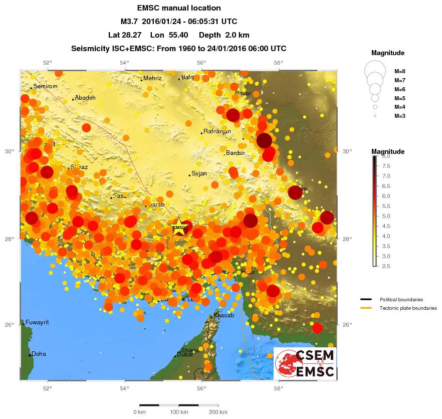 regional magnitude historical seismicity