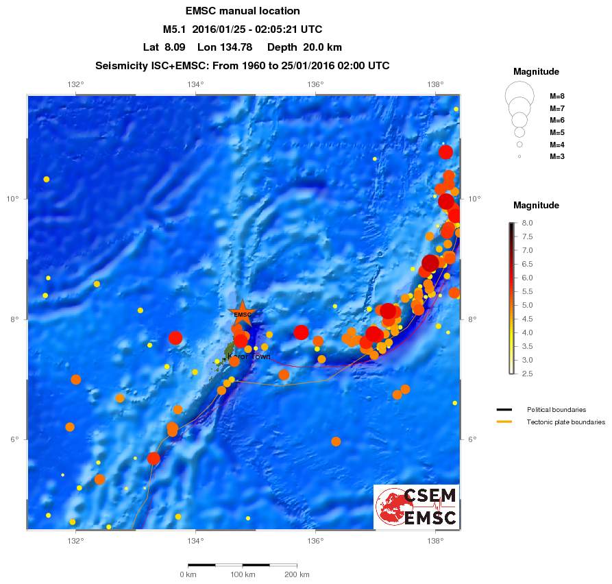 regional magnitude historical seismicity