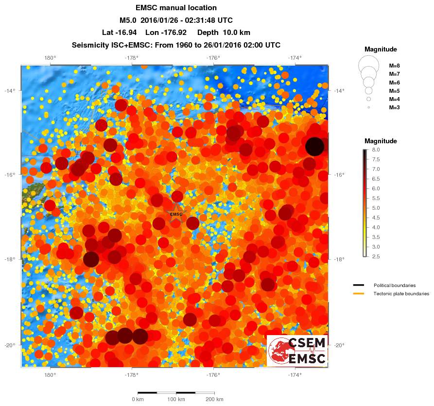 regional magnitude historical seismicity