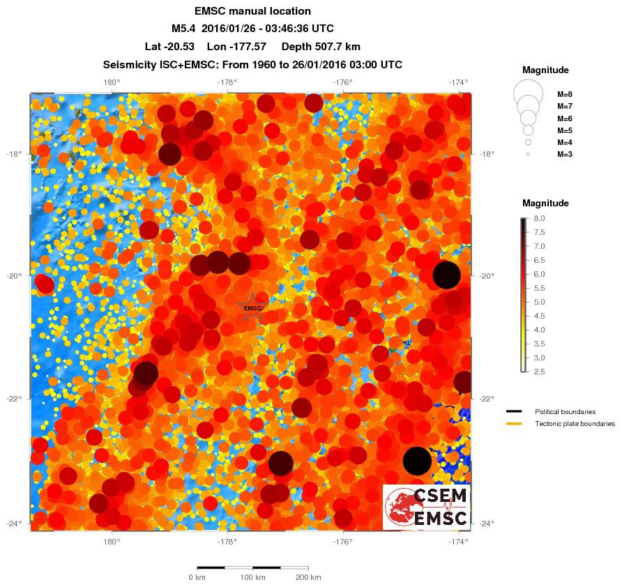 regional magnitude historical seismicity