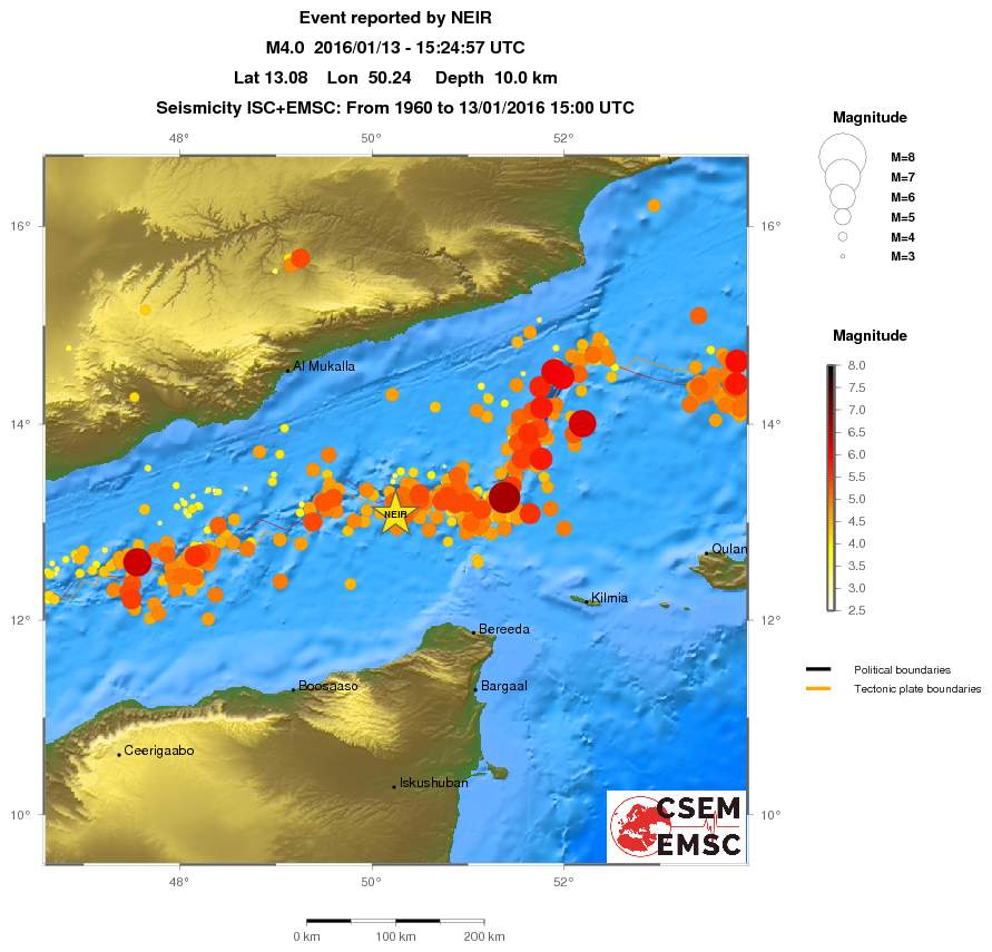 regional magnitude historical seismicity