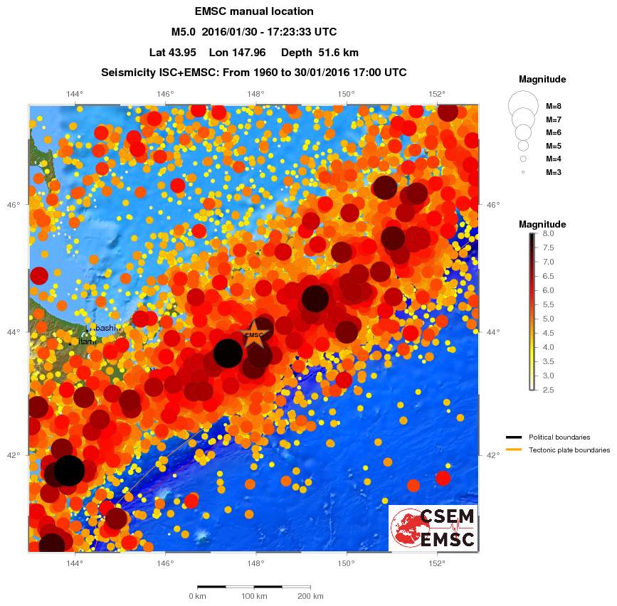 regional magnitude historical seismicity