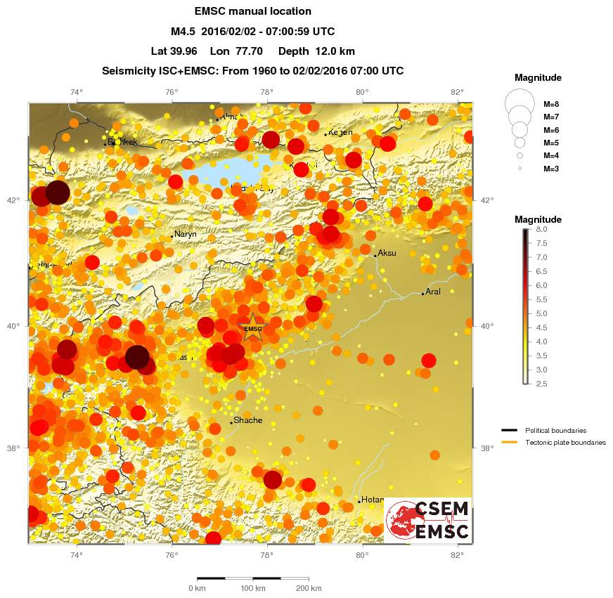 regional magnitude historical seismicity