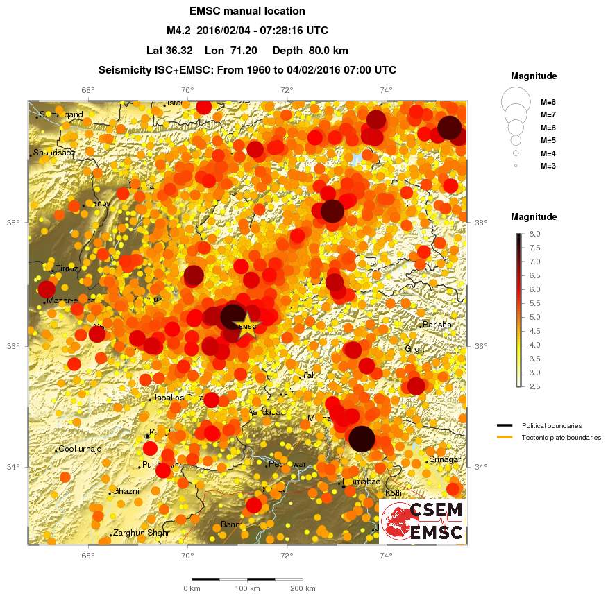 regional magnitude historical seismicity