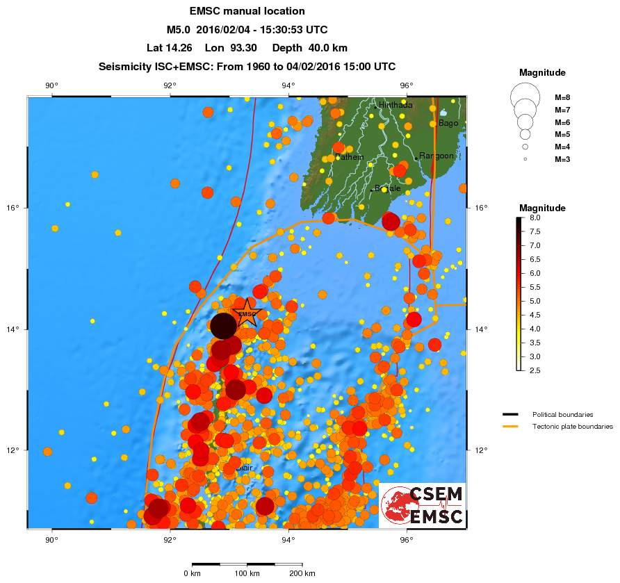 regional magnitude historical seismicity