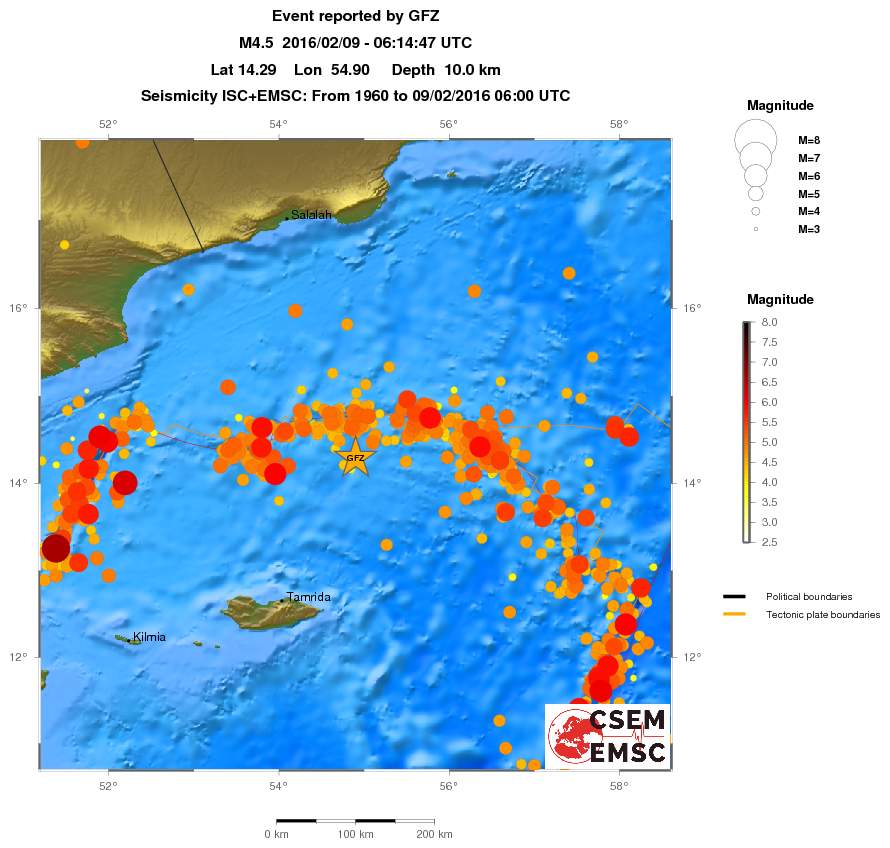 regional magnitude historical seismicity