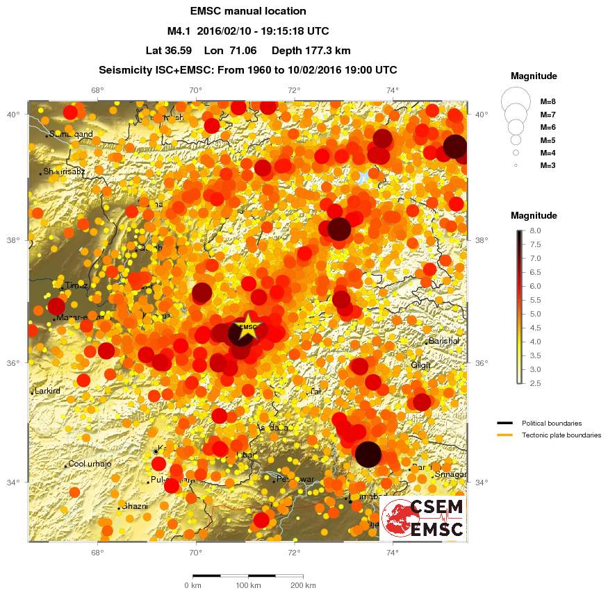 regional magnitude historical seismicity