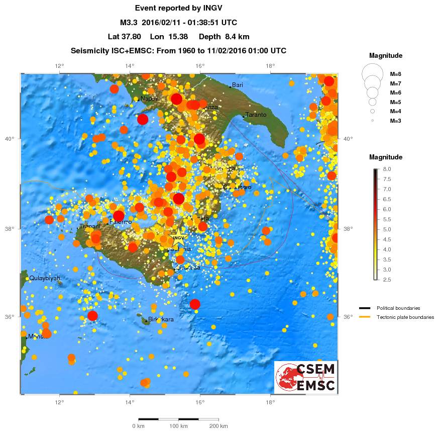 regional magnitude historical seismicity