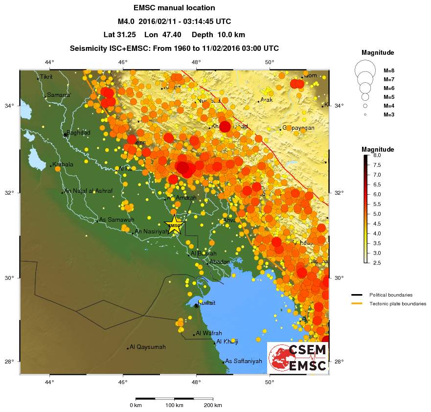 regional magnitude historical seismicity