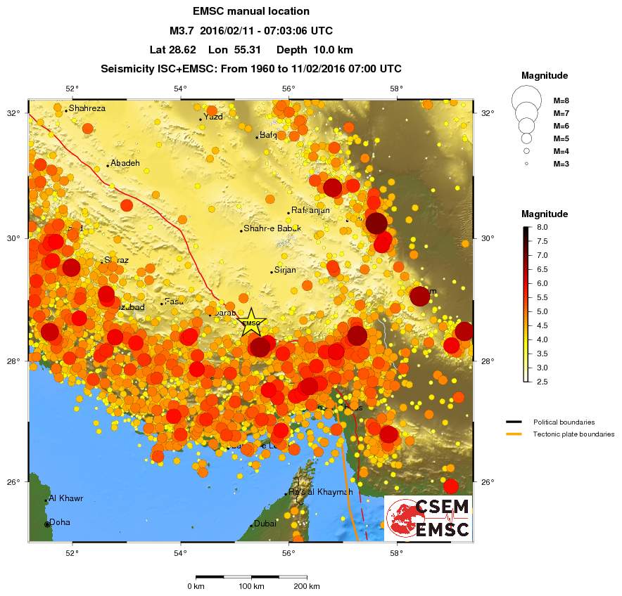 regional magnitude historical seismicity