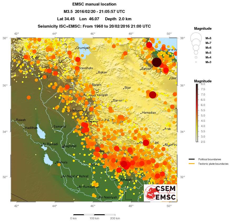 regional magnitude historical seismicity