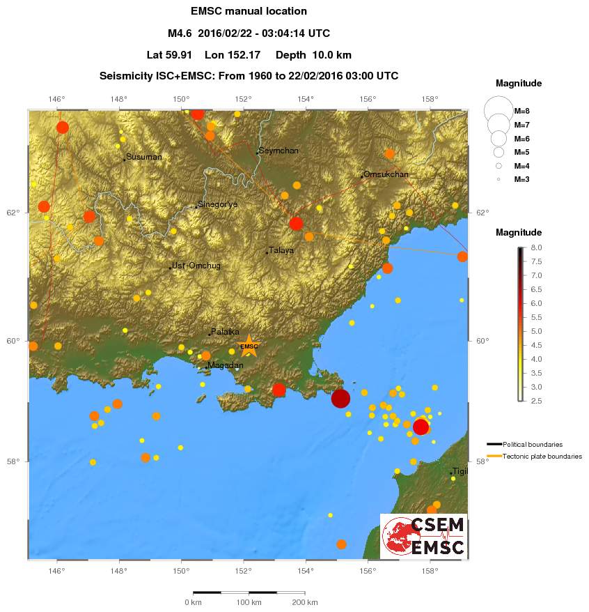 regional magnitude historical seismicity