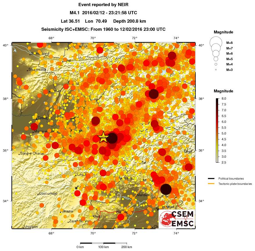 regional magnitude historical seismicity
