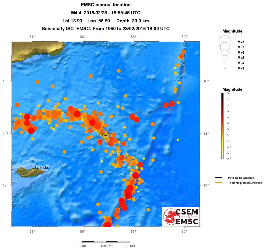 regional magnitude historical seismicity