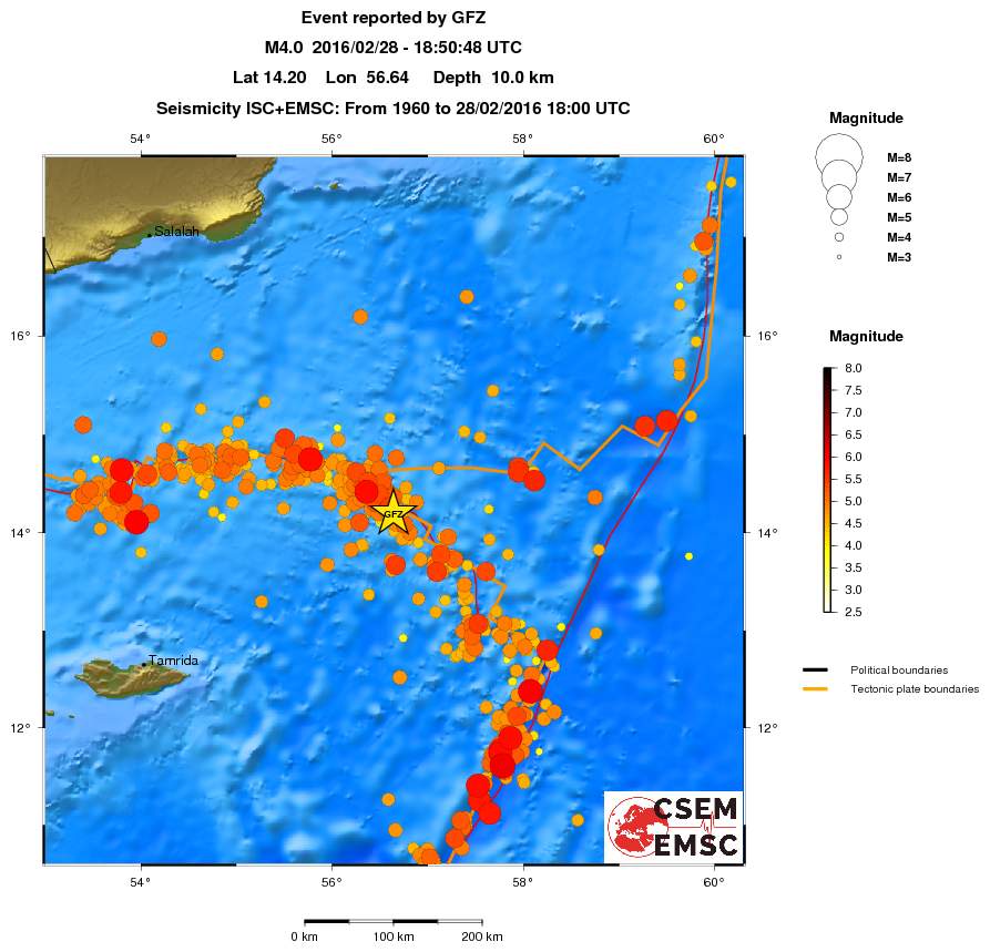 regional magnitude historical seismicity