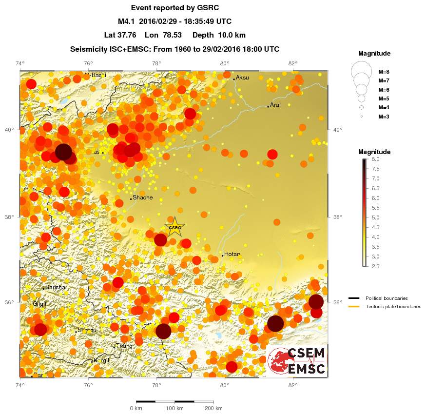 regional magnitude historical seismicity