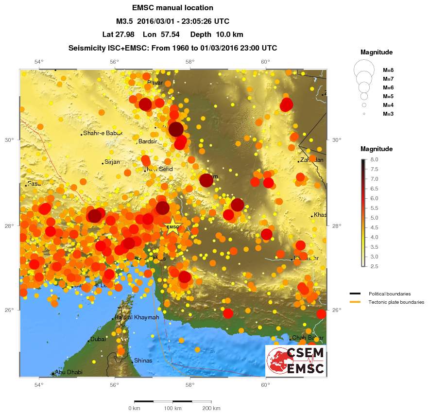 regional magnitude historical seismicity
