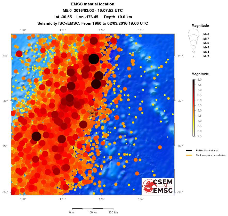 regional magnitude historical seismicity