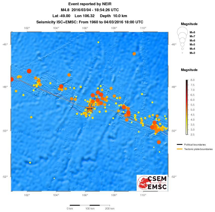 regional magnitude historical seismicity