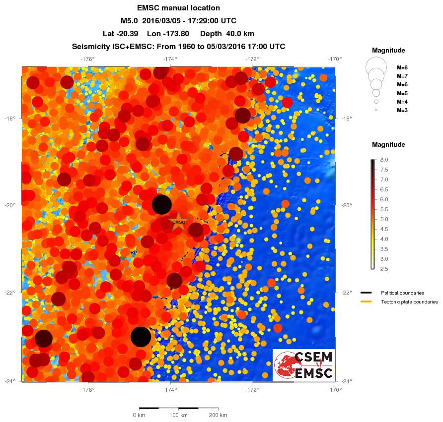 regional magnitude historical seismicity