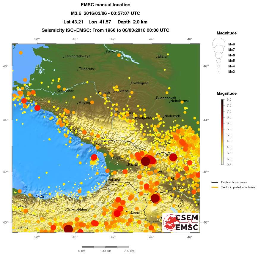 regional magnitude historical seismicity