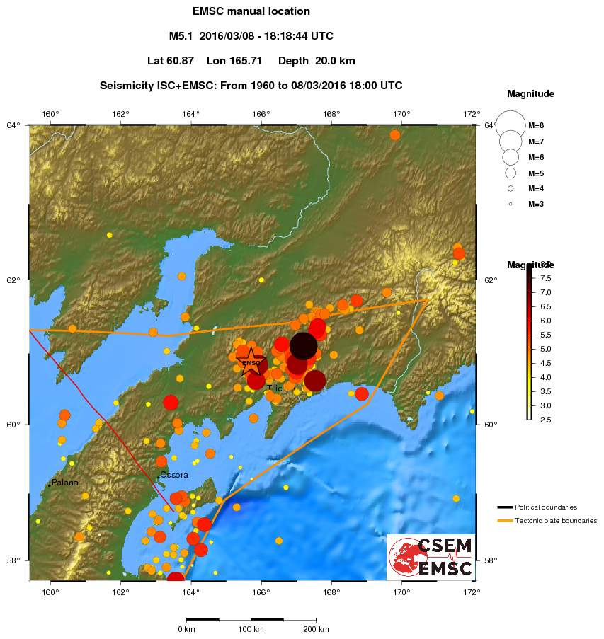 regional magnitude historical seismicity
