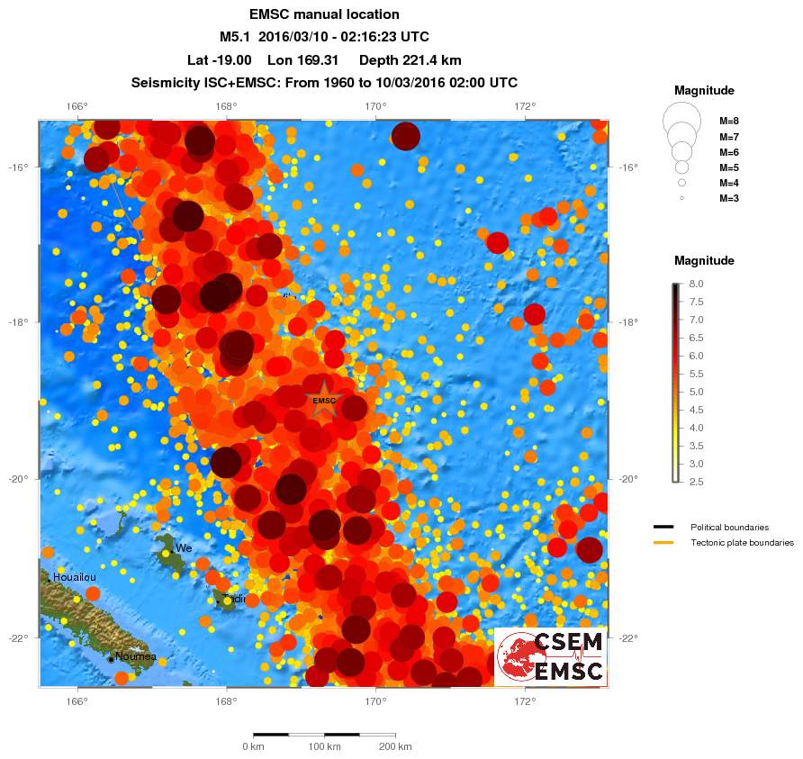 regional magnitude historical seismicity