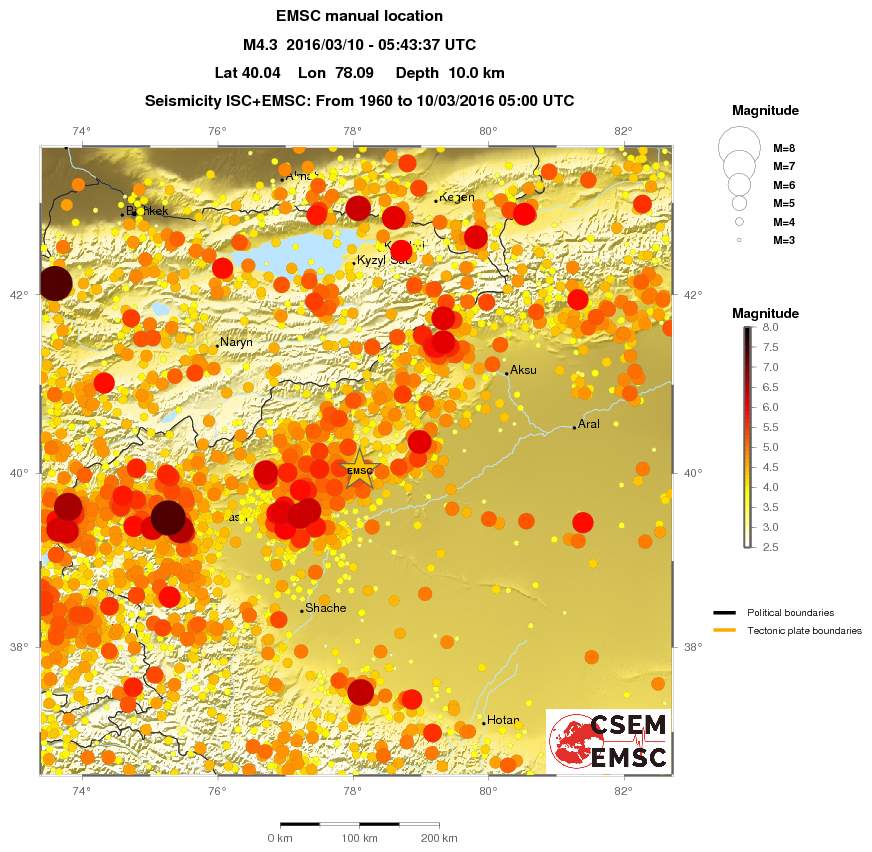 regional magnitude historical seismicity