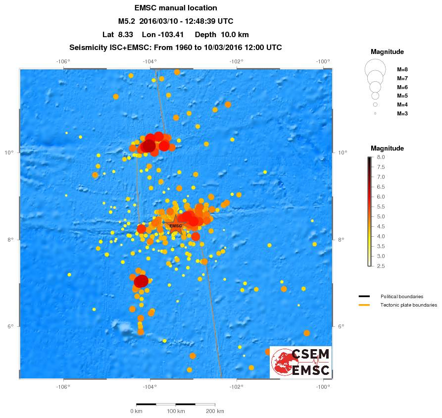 regional magnitude historical seismicity