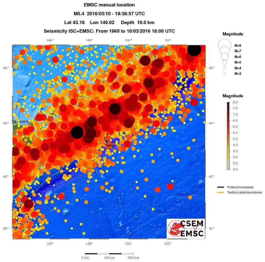 regional magnitude historical seismicity