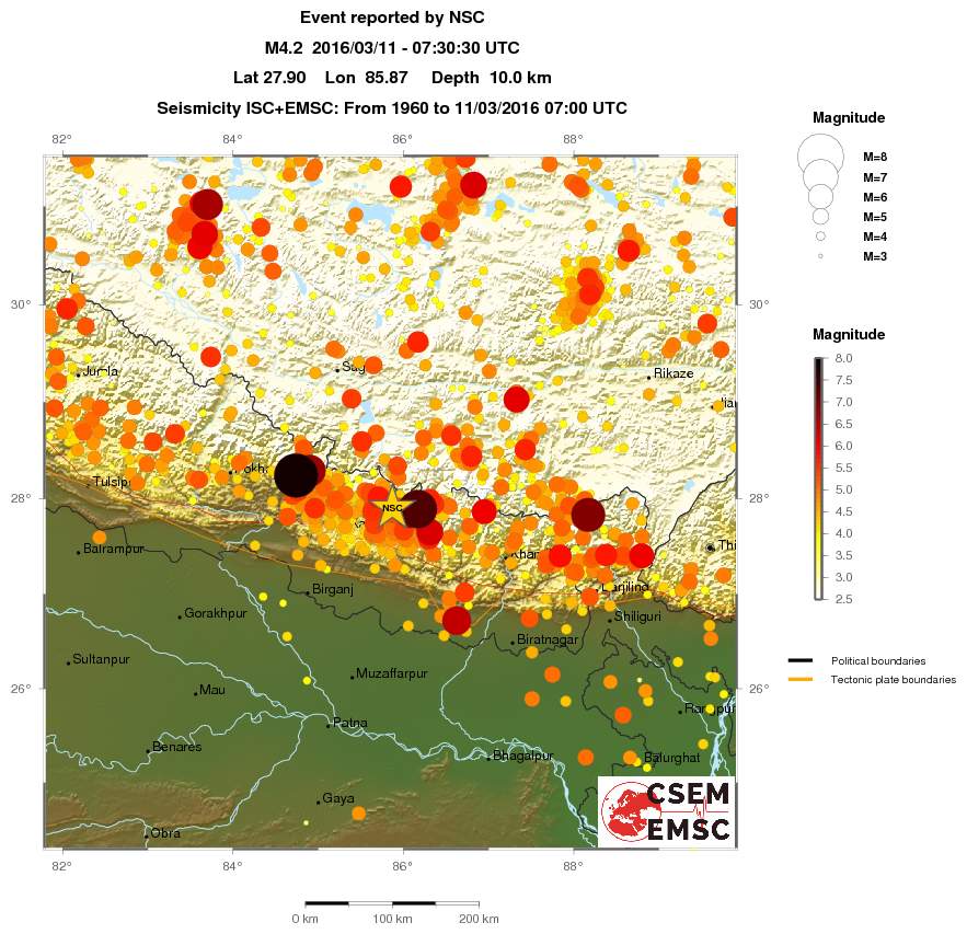 regional magnitude historical seismicity