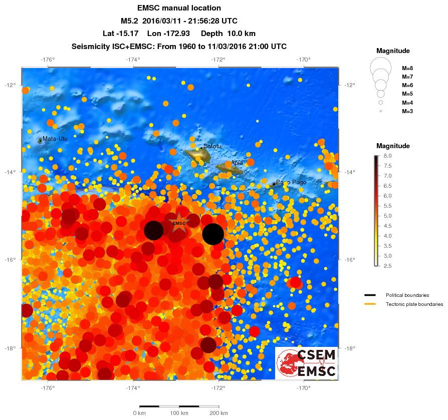 regional magnitude historical seismicity