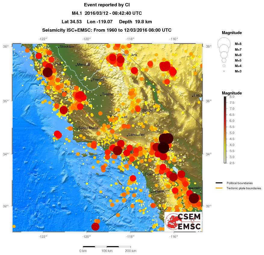 regional magnitude historical seismicity