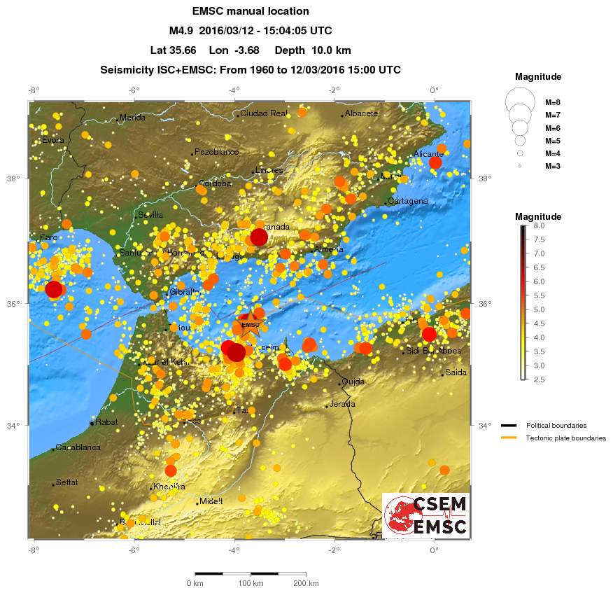 regional magnitude historical seismicity