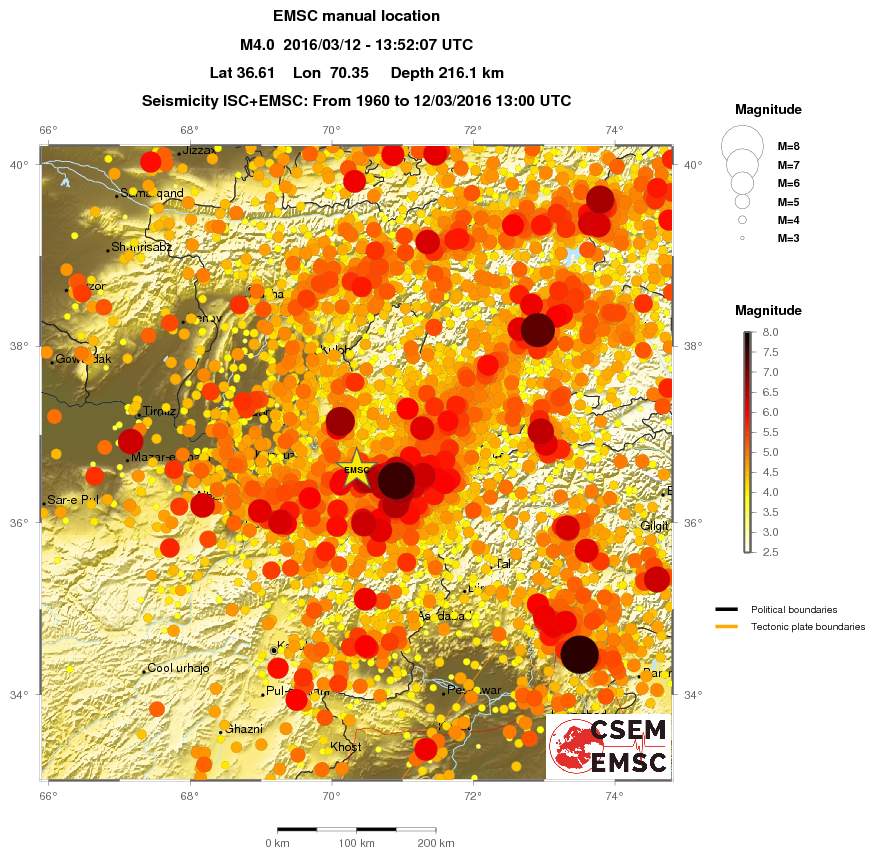 regional magnitude historical seismicity