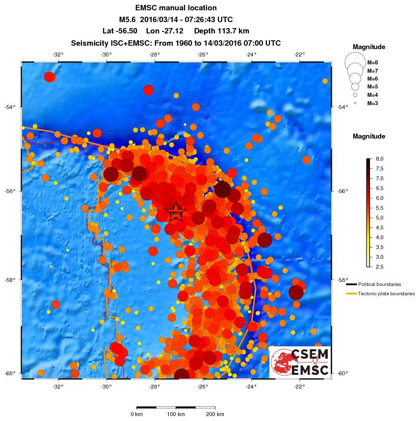 regional magnitude historical seismicity