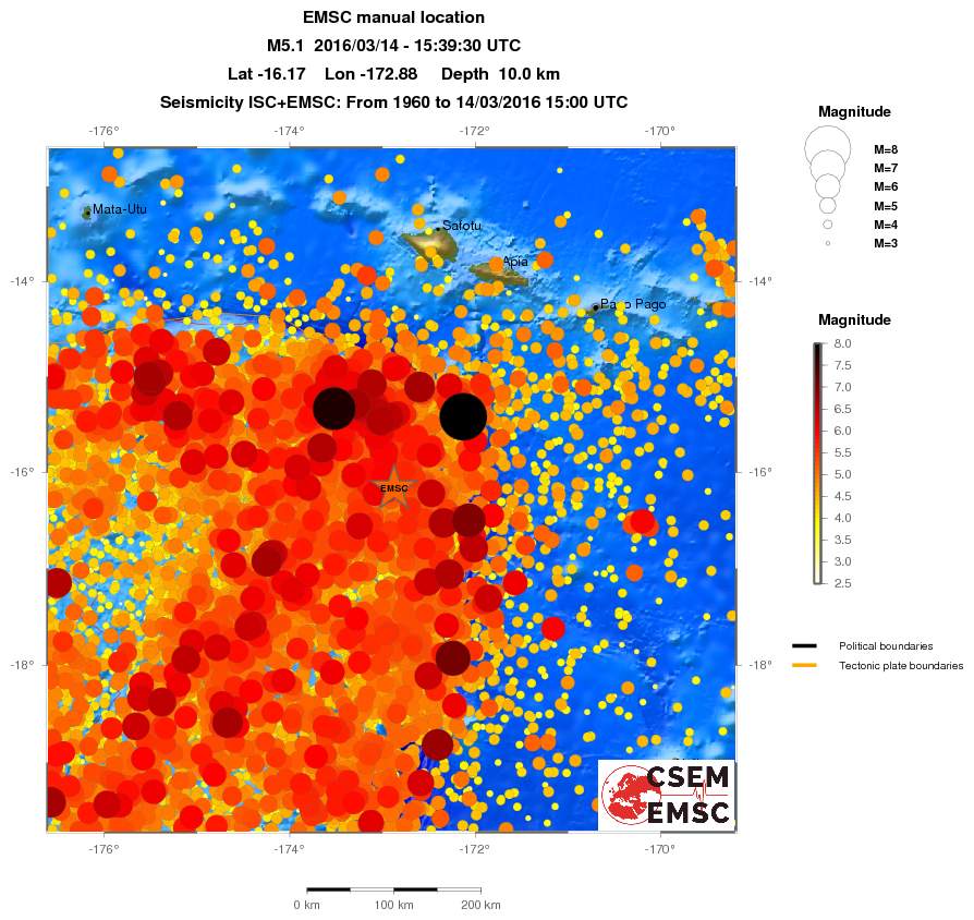 regional magnitude historical seismicity
