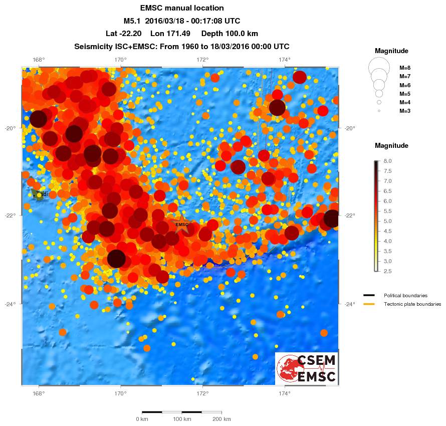 regional magnitude historical seismicity
