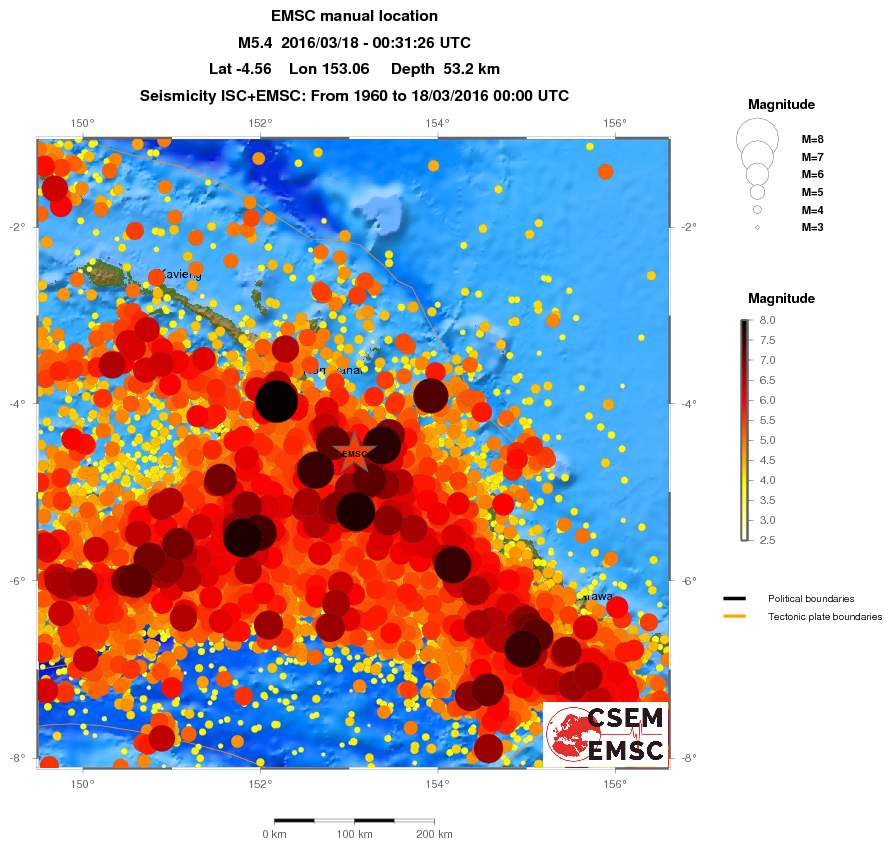 regional magnitude historical seismicity