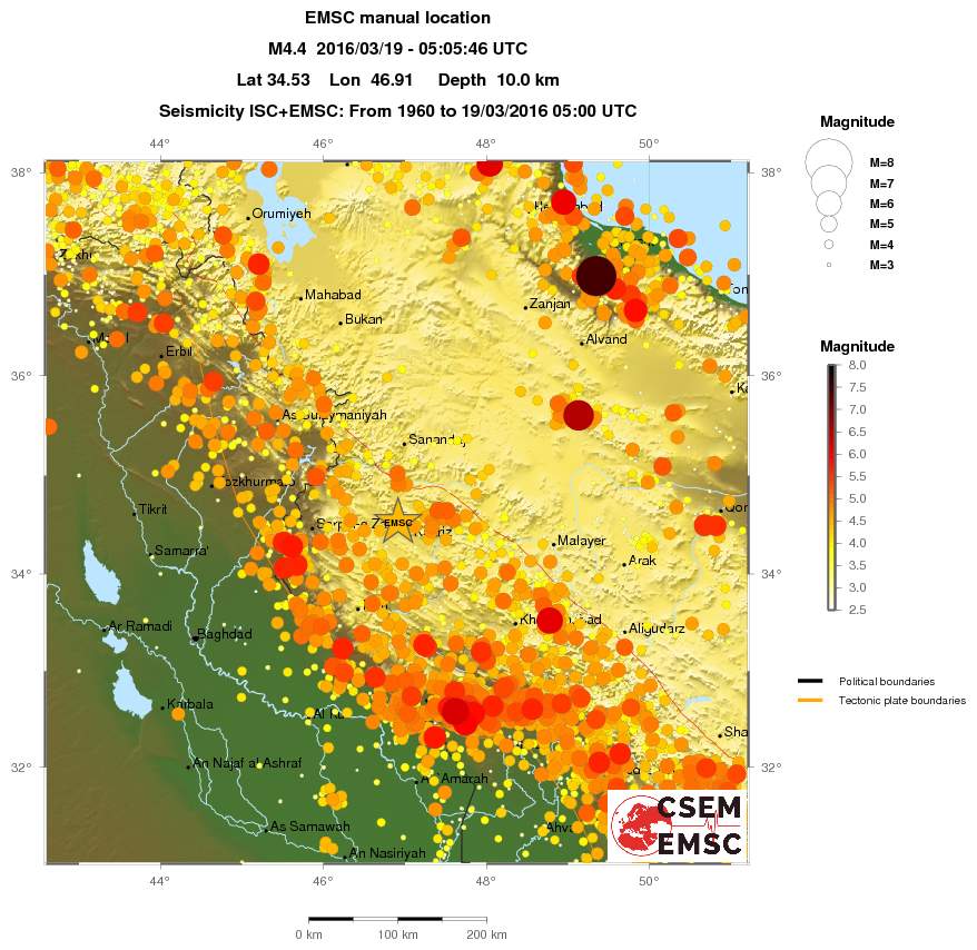 regional magnitude historical seismicity