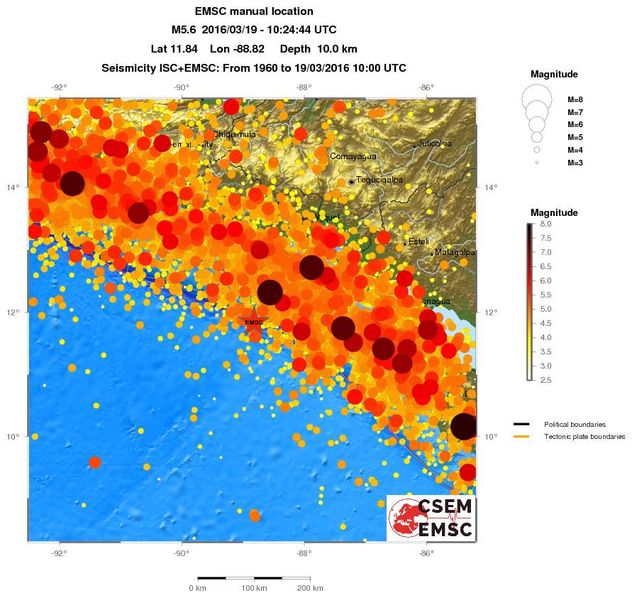 regional magnitude historical seismicity