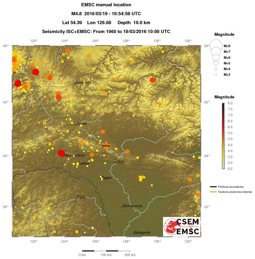 regional magnitude historical seismicity