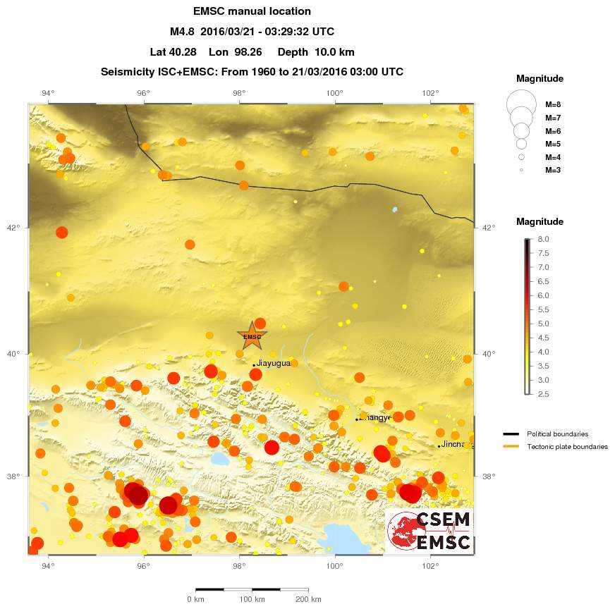 regional magnitude historical seismicity