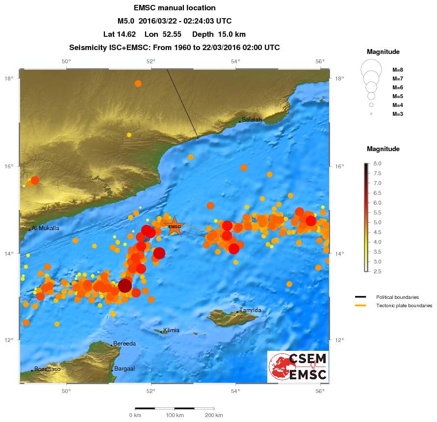 regional magnitude historical seismicity